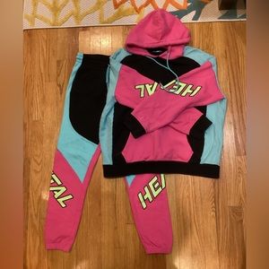 Colorful Hoodie and Jogger Set